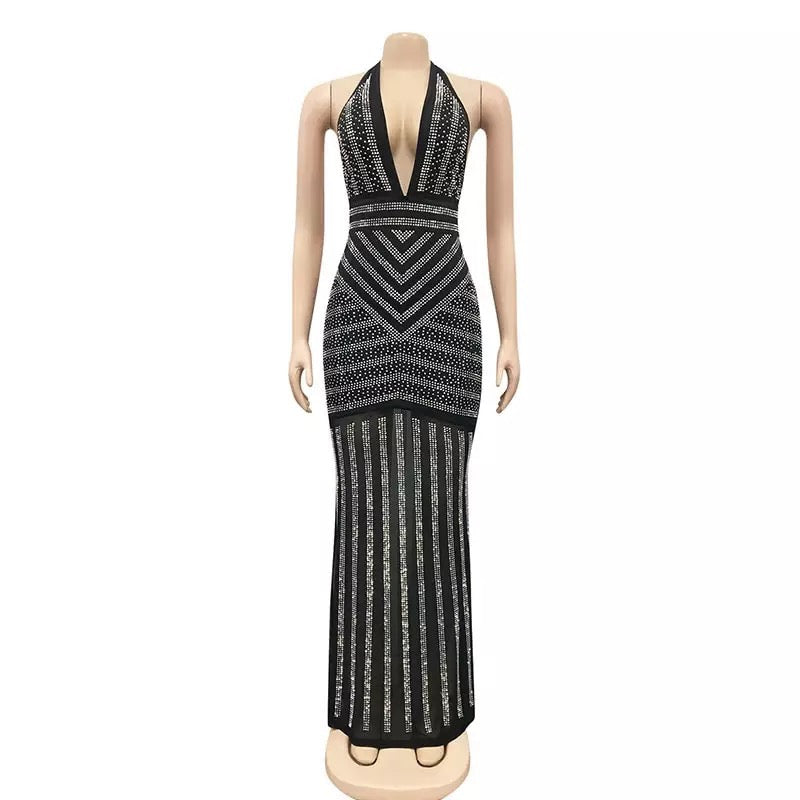 Lux Halter Maxi Dress