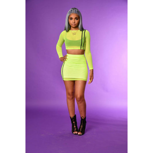 Neon Skirt Set