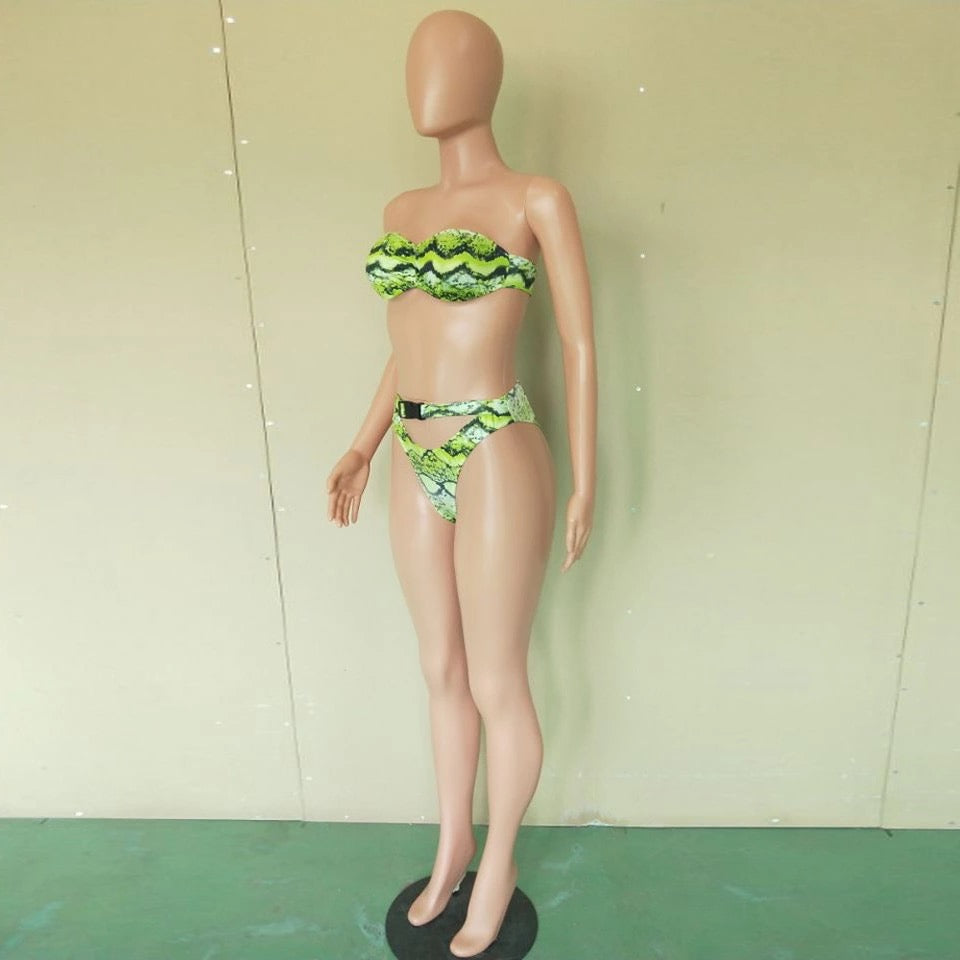 Slime Snakeskin 3pc Bikini