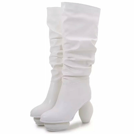 Egg Heel Boots (Long)