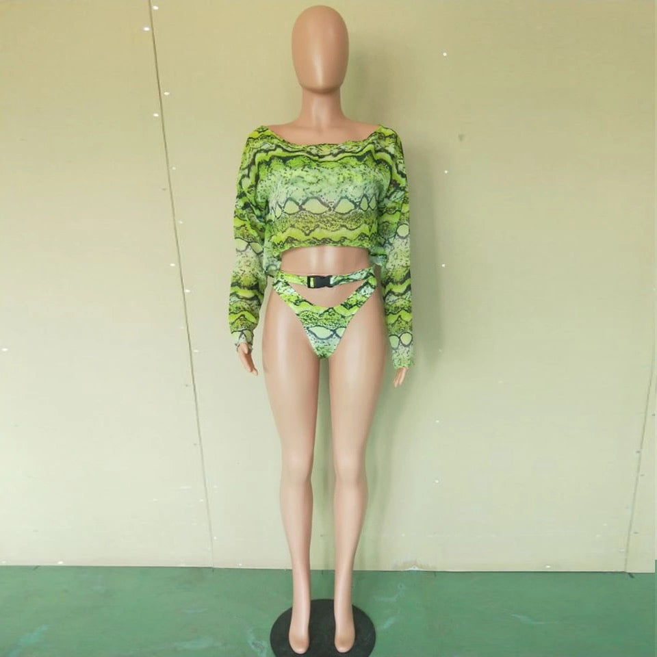 Slime Snakeskin 3pc Bikini