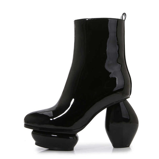 Egg Heel Boots (Short)