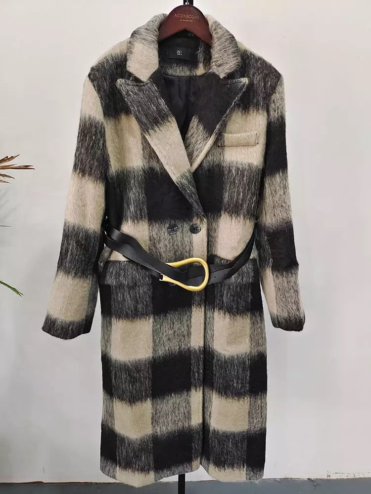 Europe Plaid Trench